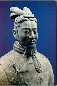 Postal China Xi'an Terracota Soldado General Estatua Figura - Imagen 1 de 2