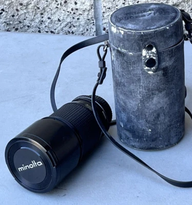 Vintage Minolta MD Tele Rokkor-X 200mm F2.8 Camera Lens & Case Japan - Image 1 of 4