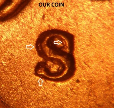 1946-S/S Repunched Mintmark (RPM) # 1 Lincoln Cent - Brilliant Uncirculated - Image 1 of 4