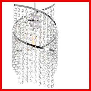 Klass Home K9 Crystal Spiral Pendant Light Shade - Chrome Elegance for Any Room - Picture 1 of 11