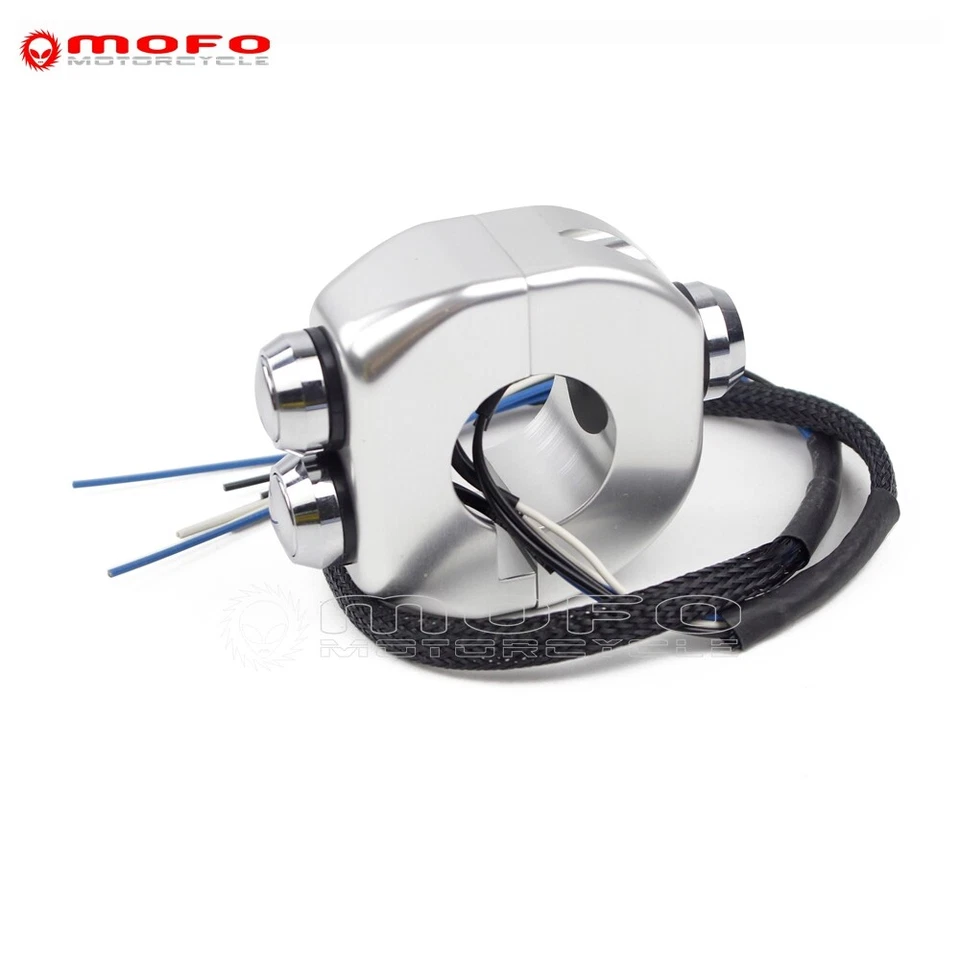 Interruptor triple con cableado para Harley Chopper Honda Suzuki 1"" manillar bocina/luces Foto 1 de 4