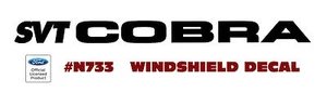 N733 FORD MUSTANG - SVT COBRA - WINDSHIELD DECAL - Picture 1 of 2
