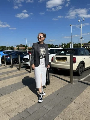 White Mango Midi denim skirt size M - Image 1 of 4