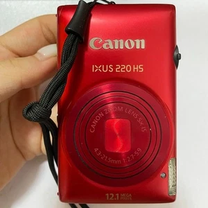 Cámara digital Canon IXUS 220 HS/ELPH 300 HS con accesorios modo YouTube roja - Imagen 1 de 6