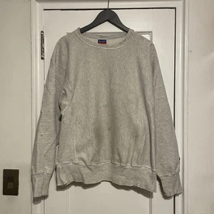 Vintage 90s Champion Reverse Weave Warmup Thrashed Crewneck Sweatshirt Size L - Picture 1 of 6