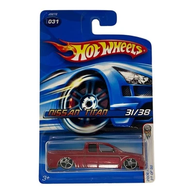 2006 Hot Wheels #31 First Editions 31/38 NISSAN TITAN Red w/Chrome New - Image 1 of 4
