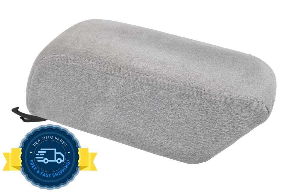DEFECT 00-04 Mitsubishi Montero Sport Center Console Gray Cloth Armrest OEM - Image 1 of 4
