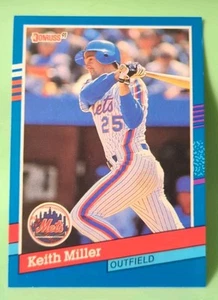 1991 Donruss - Keith Miller #248 Purple Lines Right Border - New York Mets - Picture 1 of 2