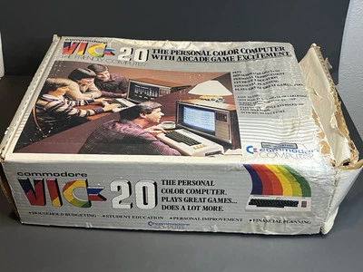 Commodore VIC-20 Computer With Box Power Adapter Video Cable  UNTESTED Powers On - Image 1 of 4