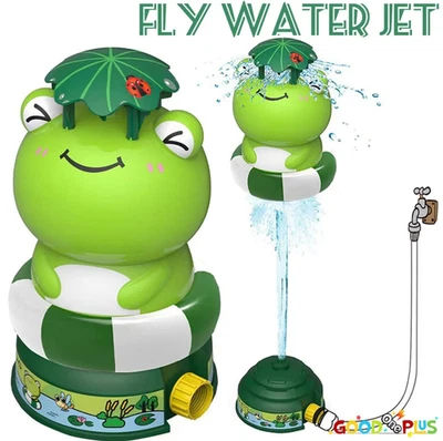 1pcs Cartoon Frog Rotating Water Sprinkler – Fun Summer Splash Toy for Kids - Image 1 of 4