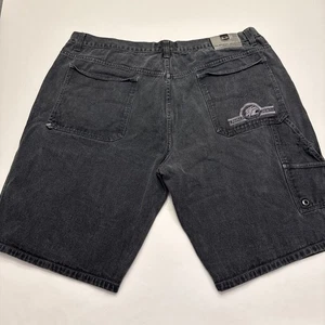 Y2K Vintage Jorts Clench Denim Baggy Jean Shorts Mens 46 Emo Grunge Embroidered - Picture 1 of 15