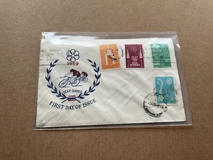 Thailand 1959 FDC +SEAP Games #333-336 +Biking Cachet +Matching Machine CXL - Picture 1 of 2