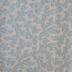 Kaufmann Decorator Fabric Blue Coral Vines On Cream Beach Nautical Sea 53x55 - Picture 1 of 6