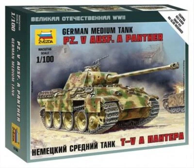 6196 Zvezda 1:100 War Game, WWII, Panther Ausf.A, German Tank, Plastikmodellbau - Bild 1 von 4
