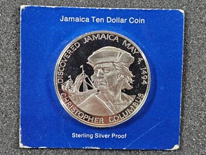 ๐ 1975 Jamaica Sterling Silver Proof $10 Dollar Franklin Mint Coin (1.27 oz ASW - Picture 1 of 2
