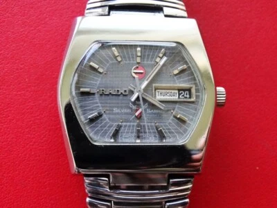 DE COLECCIÓN HOMBRE RADO PLATA SABLE AUTOMÁTICO GRIS DÍA FECHA REPARADO Foto 1 de 4