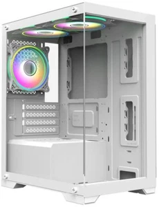 CiT Range Mid Tower Micro ATX Gaming PC Case - White - Picture 1 of 11