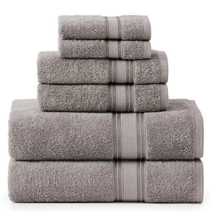 Luxus Badetücher Set - 6 Stück 100% Baumwolle Badezimmer Schnelltrocknend Dusche Extra... - Bild 1 von 9