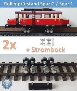 Rollenprüfstand Spur G/1 Mini, 2x Rollenbock + Strombock, LGB-Gartenbahn (12421) - Bild 1 von 11