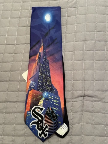 Vintage 1994 Chicago White Sox Neck Tie Sears Tower Willis Genuine MLB Cover