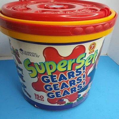 Learning Resources Gears, Gears 150 pieces Super Set. Missing 5 pieces - Image 1 of 4