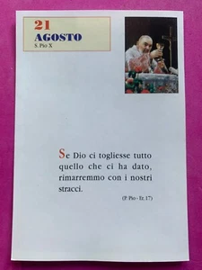 21/22 AGOSTO PADRE PIO SANTINO/CALENDARIO del CONVENTO FRATI MINORI CAPPUCCINI - Foto 1 di 2