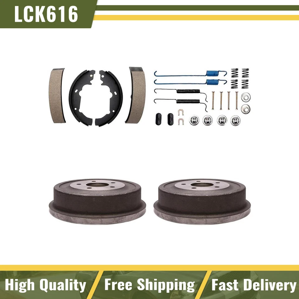 Tambores de freio traseiro e sapatas de freio kit de mola se encaixa 2006 Pontiac Torrent - Imagem 1 de 4