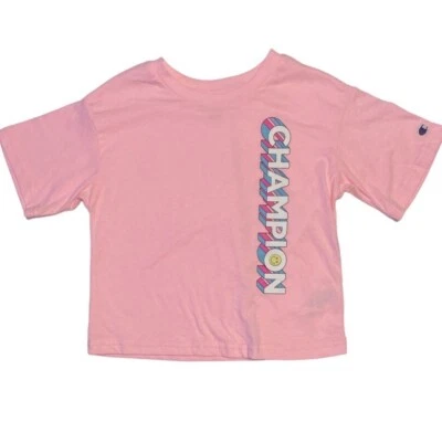 CHAMPION Toddler Girls Vertical Drop Shadow Smiley Boxy T-shirt - Image 1 of 3