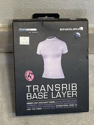 ENDURA Women's TRANSRIB BASELAYER Short Sleeve White Size Large - Image 1 of 4