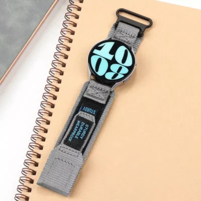 Correa de reloj de nailon 20 mm 22 mm correa de reloj gancho y bucle deportiva para Huawei Ticwatch1/pro Foto 1 de 4