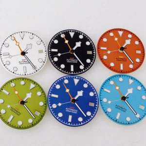 29mm Watch Black Dial Fit NH34A NH34 GMT Auto Movement Lume Snowflake Hand Date - Picture 1 of 29