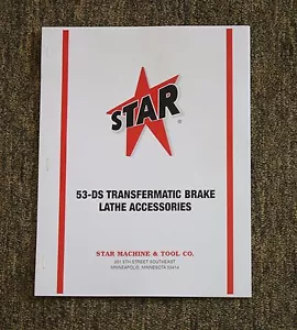 Catálogo de accesorios de torno de freno de alta resistencia Star Machine 53-DS Transfermatic - Imagen 1 de 1