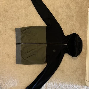 Volcom Boys Jacket Black/Dark Green Size 14 LARGE - Picture 1 of 4