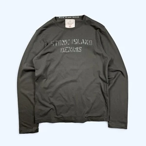 Stone Island Vintage Denims Box Logo Longsleeve size M/L - Picture 1 of 7