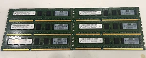 Lot of 6x HP 500209-061 - 2GB 2Rx8 PC3-10600E-9-10-E0 MT18JSF25672AZ-1G4F1 DDR3 - Picture 1 of 1