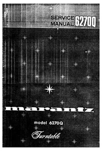 Manual de servicio instrucciones para Marantz 6270 Q - Imagen 1 de 1