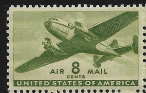 USA 1944 Air Mail, Twin-Motored Transport Plane, Scott # C26, VF-XF MNH**OG  - Picture 1 of 1