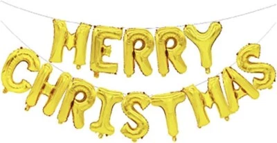 Merry Christmas Aluminum Foil Balloons 16inch Letter Balloons for Christmas Part - Image 1 of 2