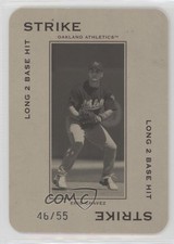 2005 Donruss Throwback Threads Strike Long 2 Base Hit /55 Eric Chavez #PG-68