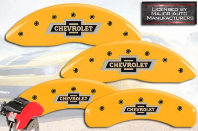 Capas de pinça de freio 2011-2019 "Chevrolet" Silverado 2500 HD dianteiro traseiro Ylw MGP - Imagem 1 de 4