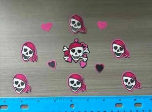 Pirate Skull Iron on Fabric Appliques Pre-Cut - Picture 1 of 1