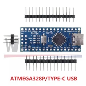 NANO V3.0 ATmega328P CH340G 16Mhz SIN SOLDAR 100% Compatible Arduino Type-C USB - Imagen 1 de 4