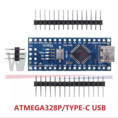 NANO V3.0 ATmega328P CH340G 16Mhz SIN SOLDAR 100% Compatible Arduino Type-C USB - Imagen 1 de 4