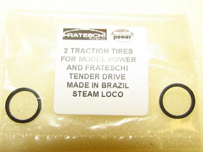 2 MODEL POWER (AND FRATESCHI) TENDER DRIVE TRACTION TIRES HO SCALE NEW OLD STOCK - Image 1 of 4