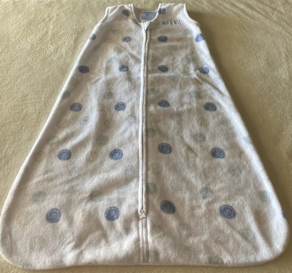 Halo Niños Azul Blanco Azul Gris Círculos Vellón Saco de dormir PEQUEÑO 0-6 Meses Foto 1 de 4