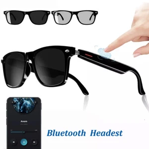Smart Glasses Polarized Sunglass Audio Mic Speakers Bluetooth Call Remote Camera - Picture 1 of 20
