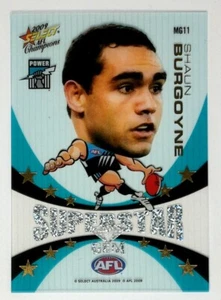 2009 Select AFL Champions Mascot Gem Card MG11 Shaun Burgoyne (Port Adelaide) - Imagen 1 de 2