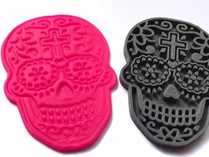 Day of the Dead Día de Muertos Sugar Skull Cookie Cutter Stamp Fondant Embosser - Picture 1 of 4
