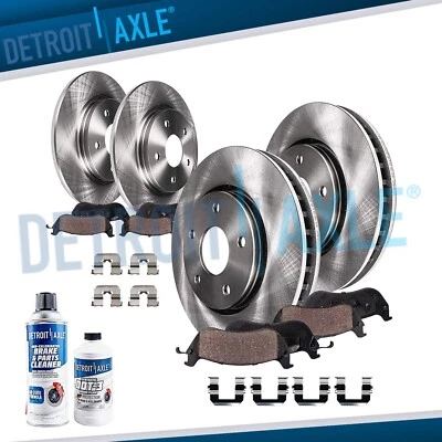 11.02" Front 10.31" Rear Rotors Brake Pads Kit for 2008 2009 Hyundai Sonata 2.4L - Image 1 of 4