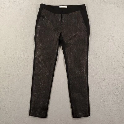 Pantalones Yoana Baraschi para mujer 4 tirones brillantes texturizados forrados frontales Foto 1 de 4